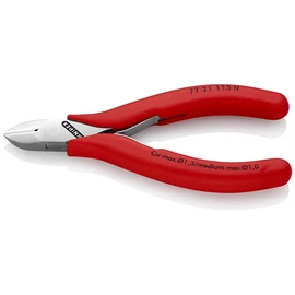 Knipex elektronikai oldalcsípő fogó mártott nyél 115 mm