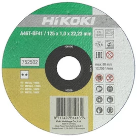 Hikoki vágókorong inox 125x1.0mm