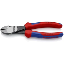 Knipex Erőkímélő oldalcsípő fogó feketére foszfátozott 180 mm