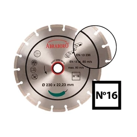 Abraboro gyémánttárcsa szegmenses UNI 350x3.2x25.4 (NO.16)