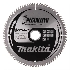 Makita EFFICUT körfűrészlap akkus 216x30mm Z80 FA