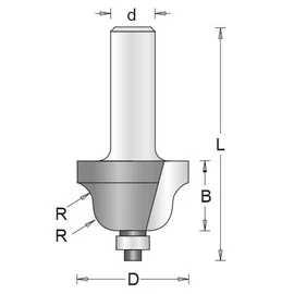 Hikoki kettősrádiuszmaró 8x34.9x22.2 profil