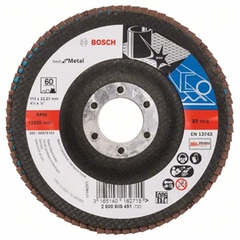 Bosch lamellás tárcsa 115x22.23 mm P60 fémhez Zirkon X571 kúpos üvegszál