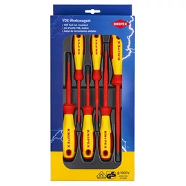 Knipex VDE csavarhúzó készlet lapos/PH 6 részes, műanyag tálcával