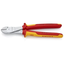 Knipex erőkímélő oldalcsípő fogó krómozott VDE 250 mm