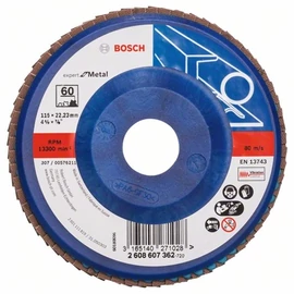 Bosch lamellás tárcsa 115x22.23 mm P60 fémhez Zirkon X551 egyenes műanyag
