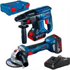 Bosch GBH 180-LI akkus fúrókalapács + GWS 180-LI akkus sarokcsiszoló 2x4.0 Ah +töltő +XL-BOXX