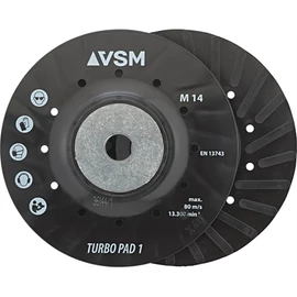 VSM gumitányér hűtőbordákkal 125mm M14