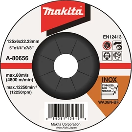 Makita csiszolókorong inox 125x6mm