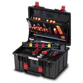 Wiha Electric Villanyszerelő szerszámkészlet XL 2 TROLLEY gurulós kofferban + AJÁNDÉK kapcsolószekrény kulccsal (45795) 60 részes