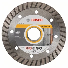 Bosch vágókorong, gyémánt 115x2.0x22.23 mm univerzális, Turbo 10 db