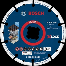 Bosch Expert gyémánt vágókorong fémhez X-LOCK 125 x 22.23 mm