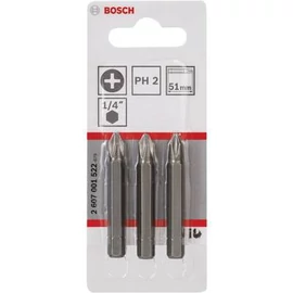 Bosch extra kemény bit PH2, 51 mm, 3 db