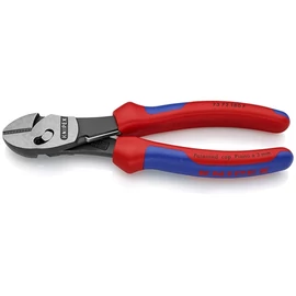 Knipex TwinForce nagy teljesítményű oldalcsípő fogó feketére foszfátozott 180 mm, nyitórugóval
