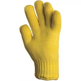 Kötött sárga KEVLAR kesztyű 27 cm 250°c pamut belső 10