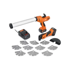 Fein AKP 18-600 AS + AMM 700 1.7 Q AS TOP akkus kinyomópisztoly + MultiMaster fugafelújító készlet 2x18V/4.0Ah akku +töltő
