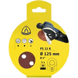 Klingspor kiakasztható tépőzáras tárcsa 150mm 180 PS 22 K N G3S5 (5 db/csomag)