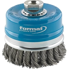 Format fazékkefe fonott acéldrót 0.35mm 80mm
