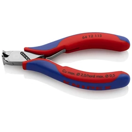 Knipex elektronikai homlokcsípő fogó többkomponensű nyél 115 mm