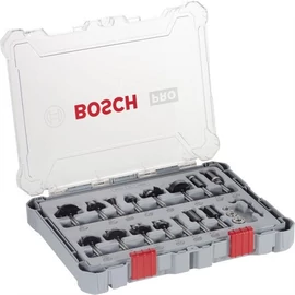 Bosch PRO Router Bit Mixed Set, Shank 1/4?, 15 pcs