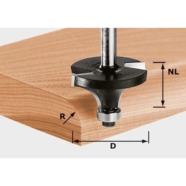 Festool HW lekerekeítőmaró 8 mm-es szárral HW S8 D28.7/R8 KL