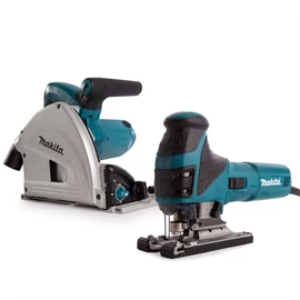 Makita MEU029J gépszett SP6000J merülő körfűrész + 4351FCTJ szúrófűrész kofferban