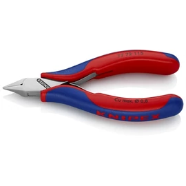 Knipex elektronikai oldalcsípő fogó, többkomponensű nyél 115mm