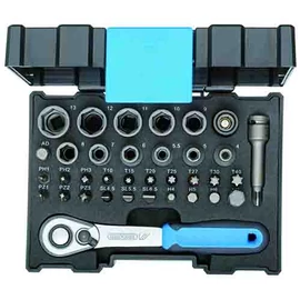 Gedore bit dugókulcs box racsnival 1/4&quot; 35 részes (666-U-20 )
