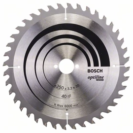 Bosch körfűrészlap 250x30/40 Optiline Wood