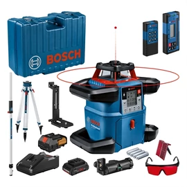 Bosch GRL 600 CHV forgólézer (1x4.0Ah ProCore) + LR 60 lézervevő + RB 60 Tartó + RC 6 Távirányító + WM 6 fali tartó + BT 170 HD Állvány + GR240 Mérőléc