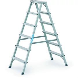 Zarges Scana kétoldalon járható eloxált szárú szegecselt lépcsős létra 2x7 (Z200)