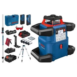 Bosch GRL 600 CHV forgólézer (1x4.0Ah ProCore) + LR 60 lézervevő + RB 60 Tartó + RC 6 Távirányító + WM 6 fali tartó + BT 170 HD Állvány + GR240 Mérőléc