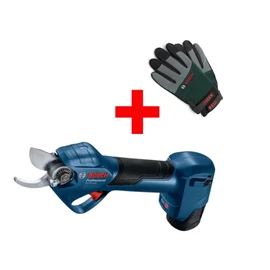 Bosch Pro Pruner akkus metszőolló (2x3.0Ah) + AJÁNDÉK kerti kesztyű XL