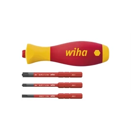 Wiha Csavarhúzó SoftFinish slimVario electric bittartó-készlettel 4 részes, slimBitekkel (43449)