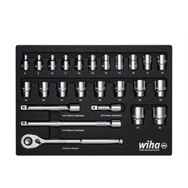 Wiha Racsnis kulcskészlet 1/2&quot; 25 részes, habbetéttel (44740)