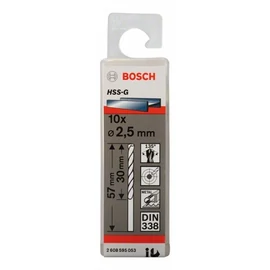 Bosch HSS-G csigafúró 2.5mm 10 db