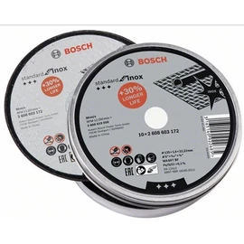 Bosch vágókorong 125x1.6mm inox egyenes 10 db
