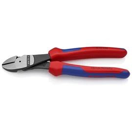 Knipex erőkímélő oldalcsípő fogó feketére foszfátozott, többkomponensű nyél 200 mm