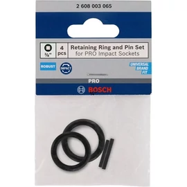 Bosch rögzítőgyűrű és tüske PRO dugókulcshoz, 3/8&quot;, 4 részes