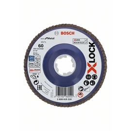 Bosch lamellás tárcsa 125x22.23 mm P60 fém+inoxhoz Zirkon X571 egyenes X-Lock