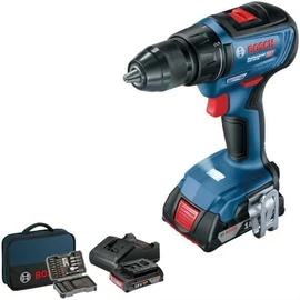 Bosch GSR 18V-50 Akkus fúrócsavarozó + 2x GBA 2.0Ah akku + GAL 18V-20 töltő+ 43 db-os tartozék szett