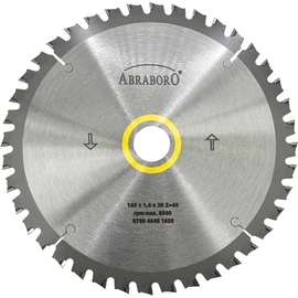 Abraboro HM körfűrészlap Akku 165x1.6x20 / 40 TCT