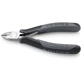 Knipex elektronikai oldalcsípő fogó keményfém vágóéllel ESD többkomponensű nyél 120 mm