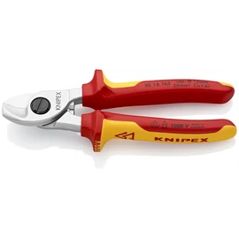 Knipex Kábelolló krómozott VDE 165 mm