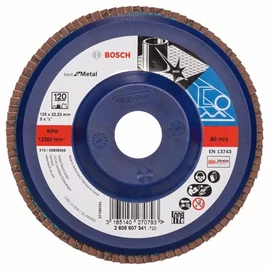 Bosch lamellás tárcsa 125x22.23 mm P120 fémhez Zirkon X571 egyenes műanyag