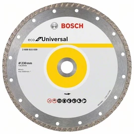 Bosch vágókorong, gyémánt 230x22.23 mm univerzális, Turbo 10 db