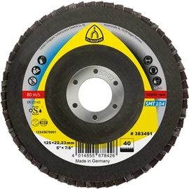 Klingspor Lamellás csiszolótányér, 125 x 22.23 mm szemcse P60 kúpos SMT 104 Extra