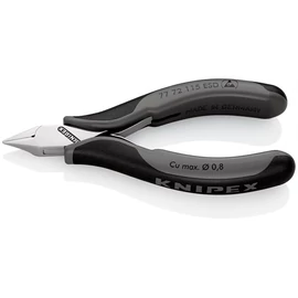 Knipex elektronikai oldalcsípő fogó ESD többkomponensű nyél 115 mm