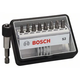 Bosch extra kemény Robust Line bit készlet, PZ 8 részes + bittartó