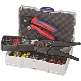 Knipex érvéghüvely készlet 97 53 04 krimpelő- és 12 40 200 huzalcsupaszító fogóval TANOS MINI-systainer-ben
